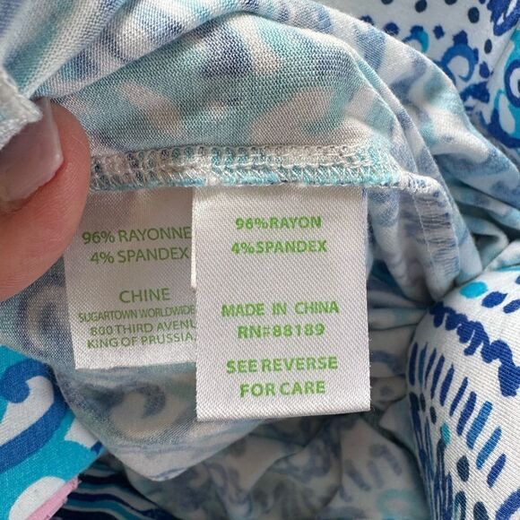 LILLY‎ PULITZER Women's XXS Georgia May Palazzo Pant Resort White Midnight Blue - Picture 10 of 14